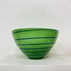 Anna Ehrner For Kosta Boda Epoque Green Stripe Bowl thumbnail 3