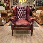 Engelse Bendic Chesterfield Oor Fauteuil Cognac Bruin thumbnail 2