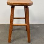 Set Van 4 Vintage Grenen Krukken, Scandinavisch Design, 1970's thumbnail 10