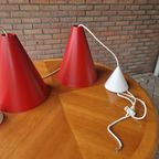 2 X IKEA To709 Vintage Hanglamp Rode Hanglamp thumbnail 3