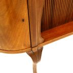 Uniek Victoriaans Gevlamd Mahonie Dressoir Uit De 19De Eeuw thumbnail 11