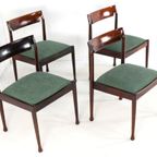 Set 4 Palissander Eetkamerstoelen Stoelen Vintage thumbnail 15