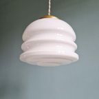 Art Deco Hanglamp In Wit Opaline Glas, 1920-30 thumbnail 3