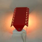 W.L.P. - Red 1960'S Wall Mounted Lamp / Bedside Lamp With Adjustable Shade thumbnail 7