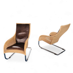 2 X Weighty Rattan Lounge Chair 1990s thumbnail 14
