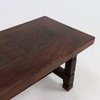 Artisan Handcarved Solid Tropical Wooden Dining Table 1920S thumbnail 9