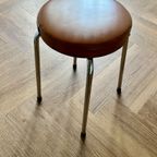 Vintage Krukje Met Cognac Kleurige Zitting Jaren 60 thumbnail 2