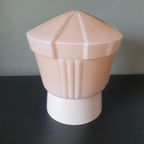 Art Deco Thabur Plafondlamp In Creme Kleur Bijna Tegen Roze Aan. thumbnail 6