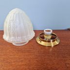 Art Deco Plafondlamp Van Gesatineerd Glas, Jaren 20 thumbnail 10