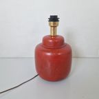 Red Ceramic Table Lamp By Paf Studio 1970. thumbnail 2