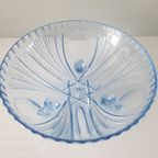 Vintage Licht Blauw Grote Schaal Met Kartelrand thumbnail 4