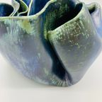 Vintage Gevouwen Vaas Indigo thumbnail 3