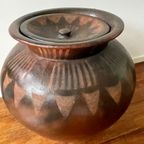 Vintage Indonesische Pot. Lombok Crafts Vaas / Pot. Groot Handgemaakt. thumbnail 7