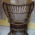 Rohé Noordwolde Rattan Peacock Chair (gio Ponti Style) Rotan Fauteuil Vintage thumbnail 2