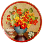 Vintage Koektrommel Koekjestrommel Blik Bloemen Jaren 50 thumbnail 2