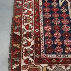 Oosters Vloerkleed/ Tapijt Met Mooi Patroon In Rode En Blauwe Tinten 197×134 Cm thumbnail 3