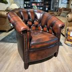 Engelse Springvale Chesterfield 3 Zits Bank + Fauteuil Rossendale Rood Bruin thumbnail 10