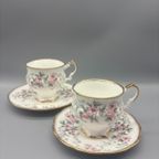 Elizabethan Set Dames & Heren Kop En Schotels Pastel thumbnail 3