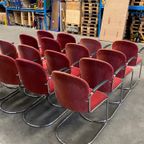 Gispen Stoelen Eetkamerstoelen Rood Buisframe Fauteuil thumbnail 2