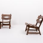 1970’S Vintage Dutch Design Stained Oak Chairs By Dittmann & Co For Awa thumbnail 5