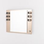 Mid-century Modern Italian Vanity Mirror With Sconces From Veca, 1960s thumbnail 4