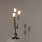 Brushed Brass And Glass Table Lamp Germany 1970S thumbnail 3