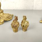 Antieke Vergulde Bronzen Louis Xv Kandelaars thumbnail 7