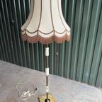 Brocante Staande Lamp, Onyx Marmer Messing thumbnail 2