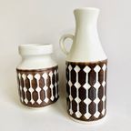 West-germany Jasba Vazen Set Reliëf Decoratie 1960’s thumbnail 3