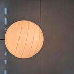 Vintage Opaline Space Age Lamp Met Gouden Randen Globe thumbnail 5