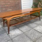 Vintage Teakhouten Salontafel Met Vlechtwerk thumbnail 10