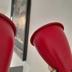Set Van 3 Vintage IKEA Cliplights Rood Metaal Typ K9601, Jaren '90 thumbnail 6