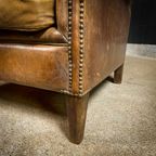 Vintage Schaapsleren Wingback Fauteuil thumbnail 5