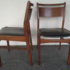 2X Scandinavische Design Eetkamerstoelen In Teak (Set) thumbnail 4