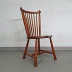 De Ster Geldermalsen Spindle Back Dining Chair 6 X In Solid Oak. With A Small Carved Decoration I thumbnail 21