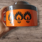 Retro Oranje Bruine Kunststof Pot Met Deksel Gdr Jaren 70 thumbnail 10