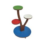Ca. 1950’S -Mcm - Plant Table / Side Table - Germany - Brightly Colored Formica And Teak Legs thumbnail 2