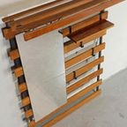 Vintage Mid Century Wandkapstok Met Spiegel thumbnail 7