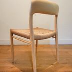 Vintage Set Van 4 Stoelen Van N.o. Møller Model 75 Uit 1970 thumbnail 11