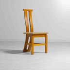 Geometrische Postmoderne Italiaanse Eetkamerstoelen Met Webbing Zitvlak, 1980S thumbnail 5