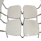 Set Van 4 Grijze Formica Stoelen Chroom Eetkamerstoelen Sixties thumbnail 11