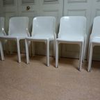 4 Witte Selene Stoelen Vico Magistretti Voor Artemide thumbnail 4