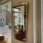 Vintage Spiegel Wandspiegel Mirror Goud Zwart Messing thumbnail 6
