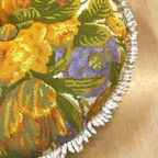 Rond Vintage Kussen Bloemdecor Seventies thumbnail 4