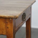 Mooie En Charmante Franse Antieke Eettafel/ Werktafel Met Een Lade Uit Eind 18e Eeuw thumbnail 9