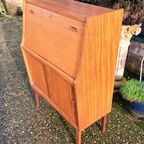 Vintage Secretaire, Klep Bureau, Schijftafel thumbnail 3