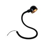 Eurolux - Snake / Serpent Lamp - 1970’S - Fully Flexible Goosneck Desk Lamp - Black thumbnail 2