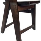 Vintage Brutalist Eiken Stoel Jaren 60 Massief Hout thumbnail 3