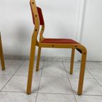 Set Van 4 Scandinavische Stoelen Kvist Denemarken thumbnail 4