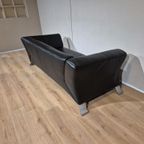 Rolf Benz 322 Zwart Leder 2,5 Zits Bank Design Anita Schmidt thumbnail 7